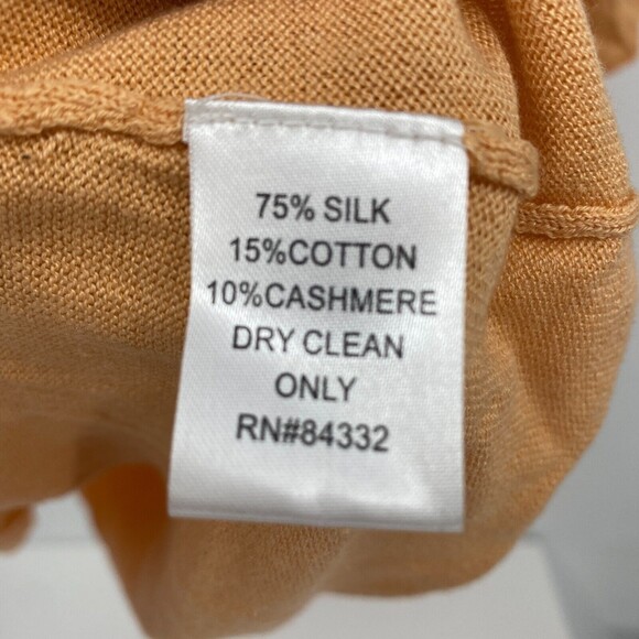 Sisters Womens Peach 3/4 Sleeve V Neck Knitted Pullover Sweater Dress Size Large - Picture 7 of 9